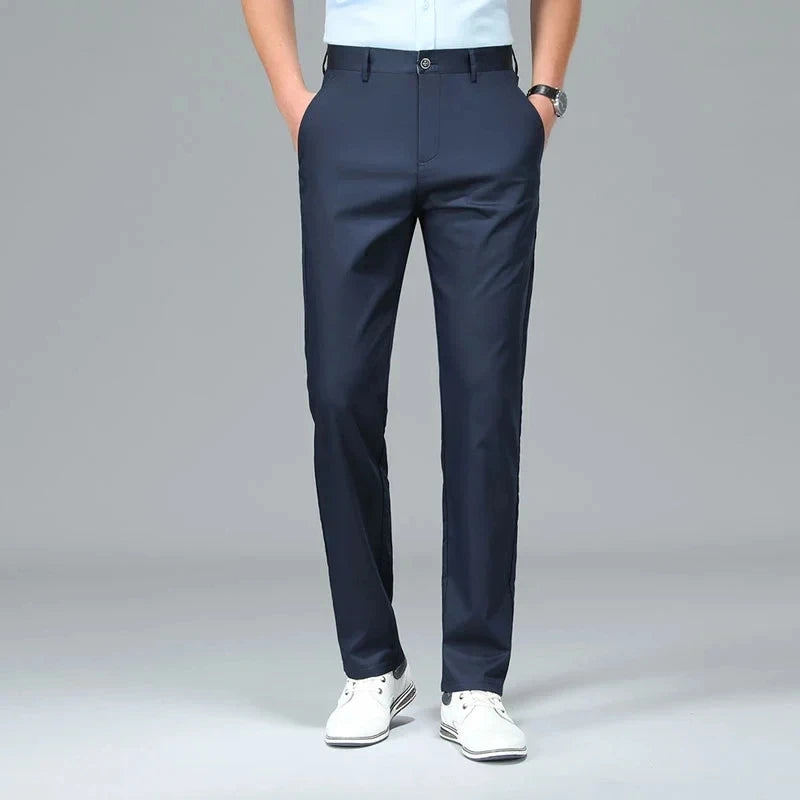 Straight Leg Bamboo Fiber Trousers - Shop Hestons