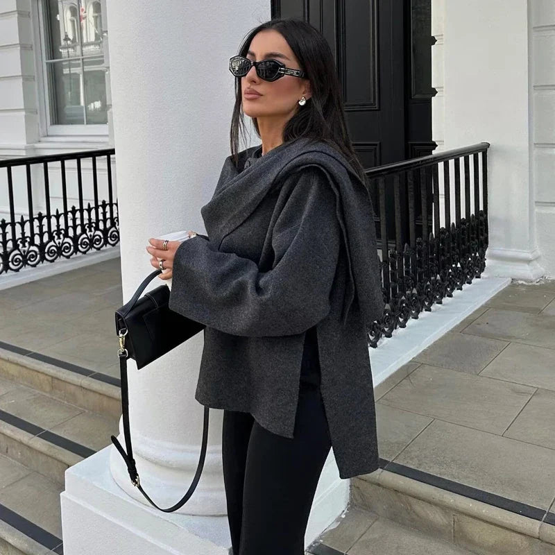 Women’s Draped Shawl-Collar Jacket - Shop Hestons