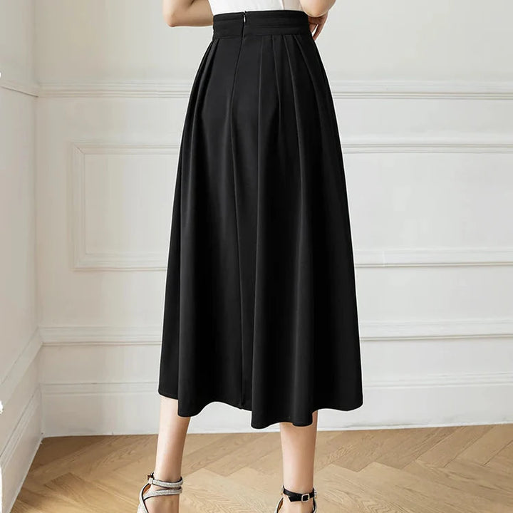 Women’s High-Waist Pleated Midi Skirt - Shop Hestons