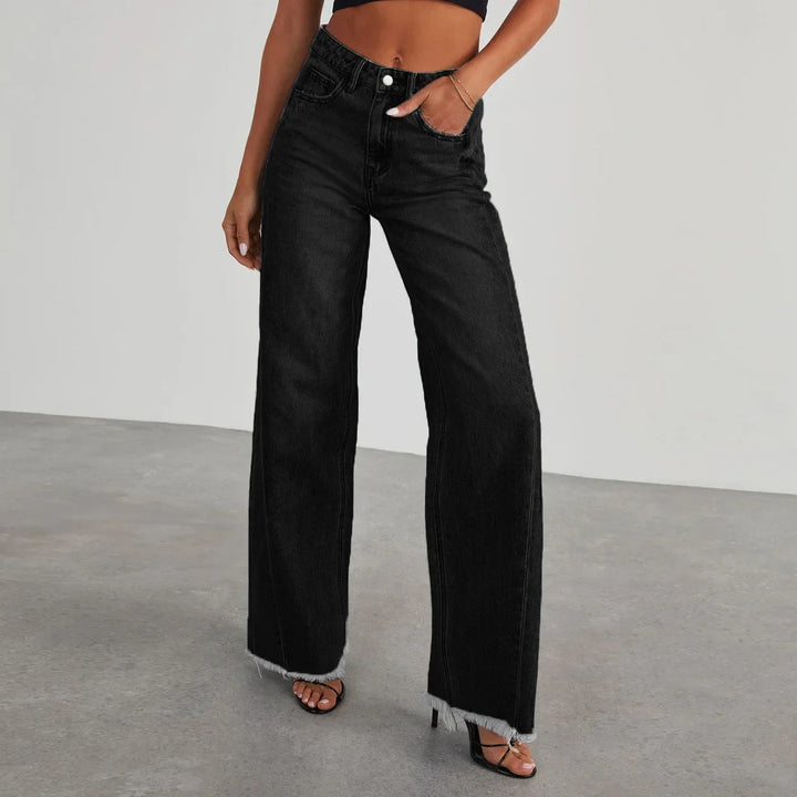 Frayed Hem Jeans - HESTONS