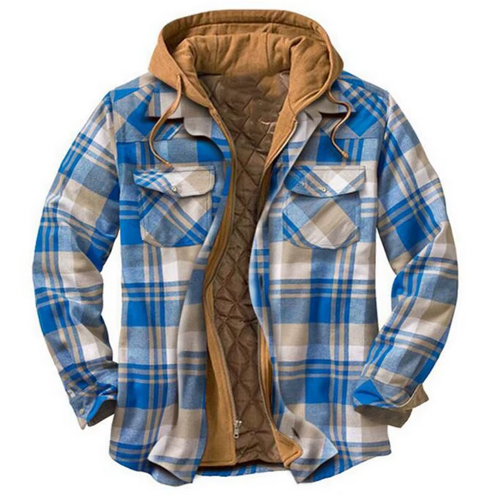 Men’s Hooded Quilted Flannel Shirt Jacket - Shop Hestons