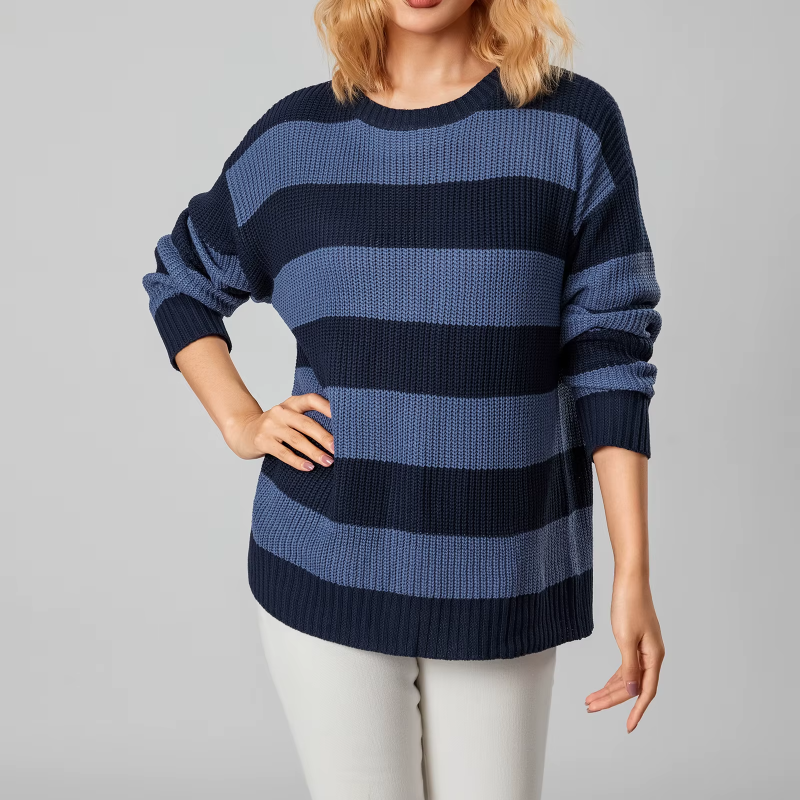 Color Stripe Pullover - HESTONS