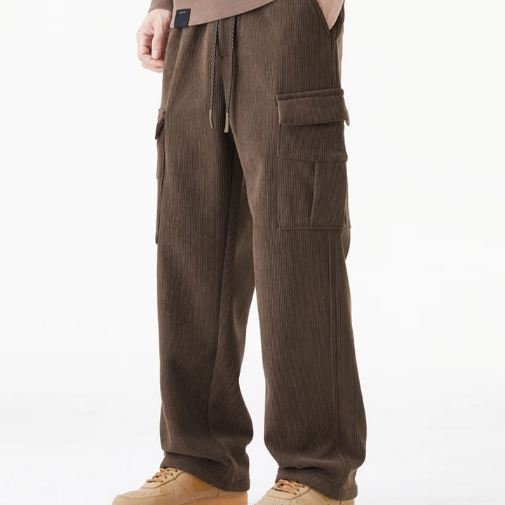 Fleece Lined Corduroy Pants - HESTONS