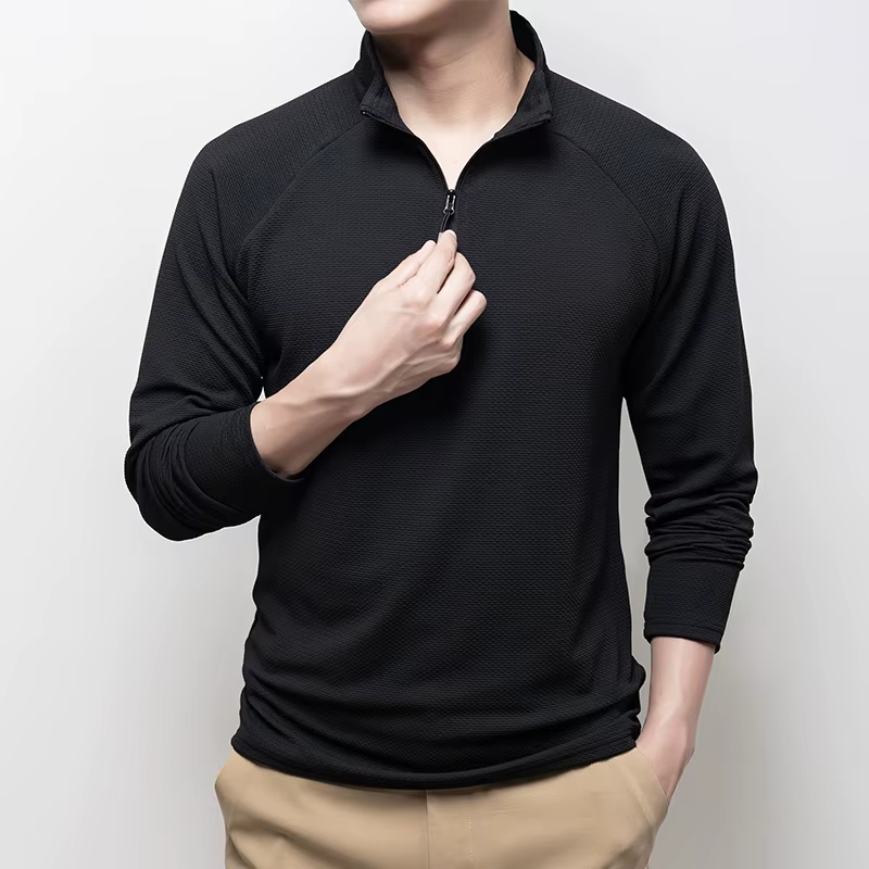 Textured Athletic Quarter-Zip - HESTONS