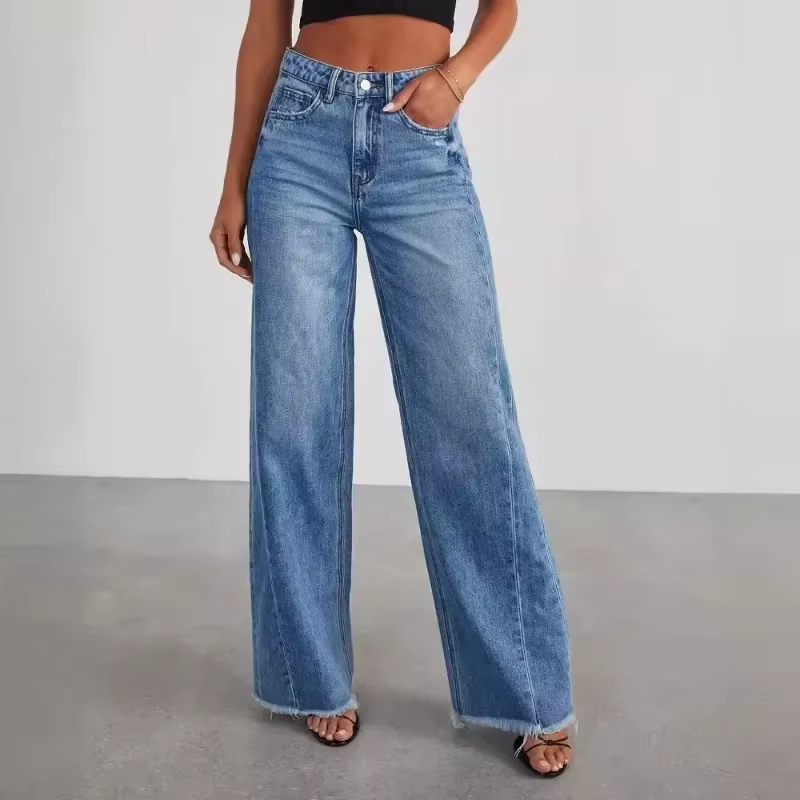 Frayed Hem Jeans - HESTONS