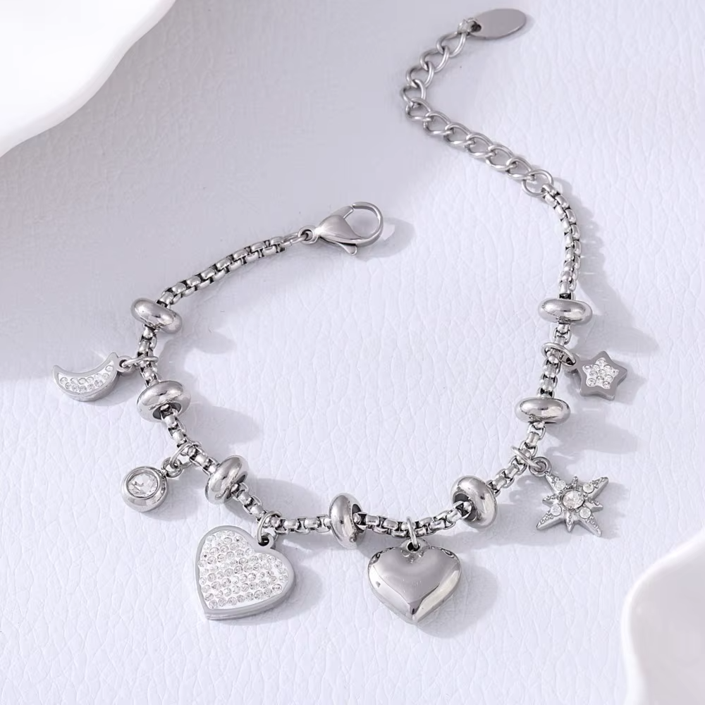 Twinkling Heart Charm Bracelet - HESTONS