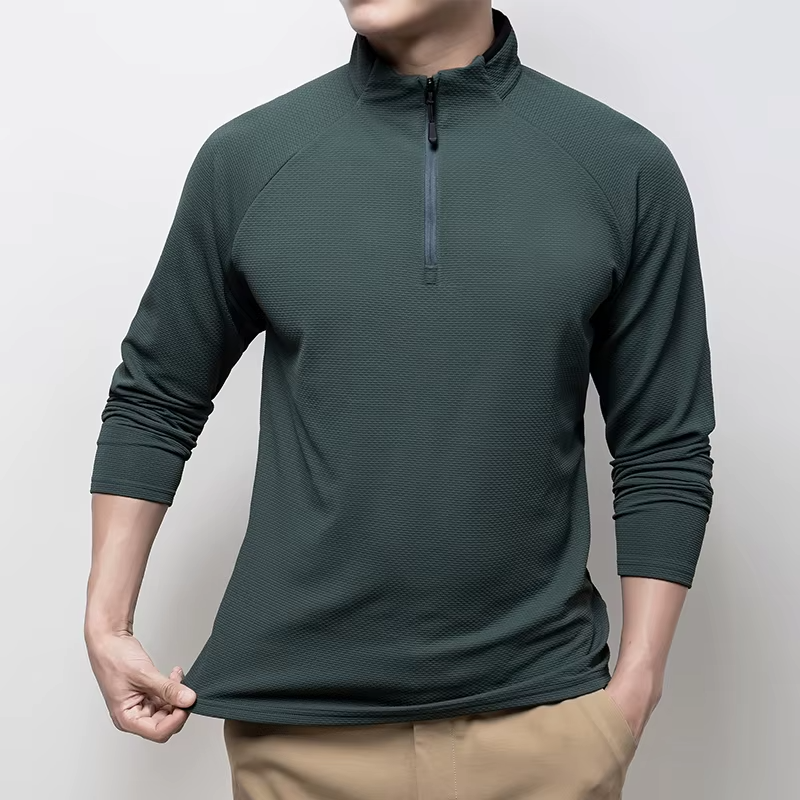 Textured Athletic Quarter-Zip - HESTONS