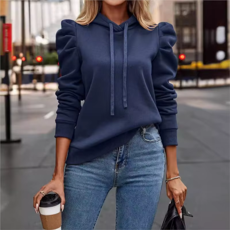Ruffle Sleeve Hoodie - HESTONS