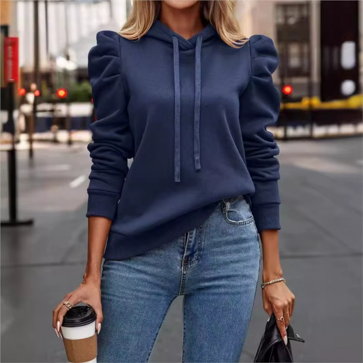Ruffle Sleeve Hoodie - HESTONS
